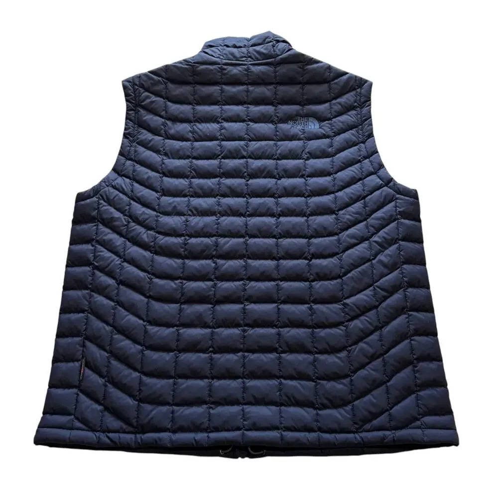 The North Face TThermoBall Vest Mens Large Navy Blue Quilted Insulated Full Zip